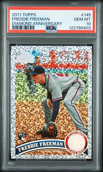 Freddie Freeman 2011 Topps Rookie #145 Diamond Anniversary PSA 10 Gem Mint 9403