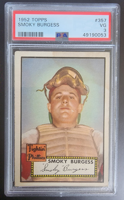 Smoky Burgess 1952 Topps #357 PSA 3 0053