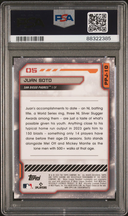 Juan Soto 2023 Topps Chrome Cosmic Planetary Pursuit Jupiter PSA 10 Gem Mint