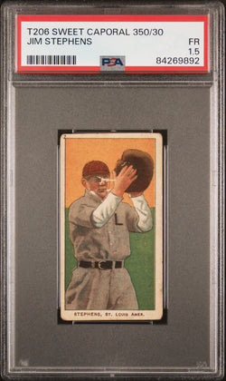 Jim Stephens 1909-11 T206 Sweet Caporal 350/30 PSA 1.5 Fair