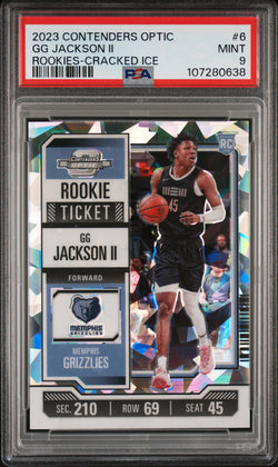 GG Jackson II 2023 Panini Contenders Optic Cracked Ice RC #21/23 PSA 9 Mint