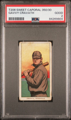 Gavvy Cravath 1909-11 T206 Sweet Caporal 350/30 PSA 2 Good