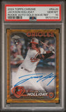 Jackson Holliday 2024 Topps Chrome Gold Wave Rookie Auto PSA 10 Gem Mint