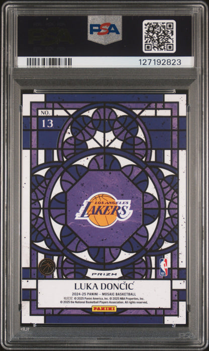 Luka Doncic 2024 Panini Mosaic Stained Glass PSA 9 Mint