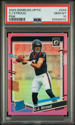 C.J. Stroud 2023 Donruss Optic #244 Pink PSA 10 Gem Mint