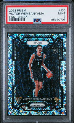 Victor Wembanyama 2023 Panini Prizm #136 Fast Break PSA 9 Mint