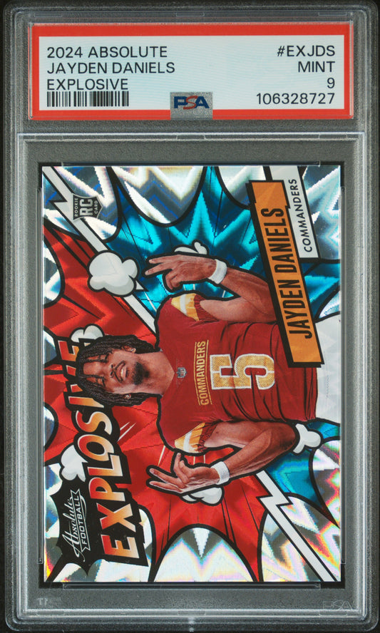 Jayden Daniels 2024 Panini Absolute Explosive PSA 9 Mint