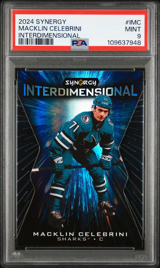 Macklin Celebrini 2024 Upper Deck Synergy Interdimensional PSA 9 Mint