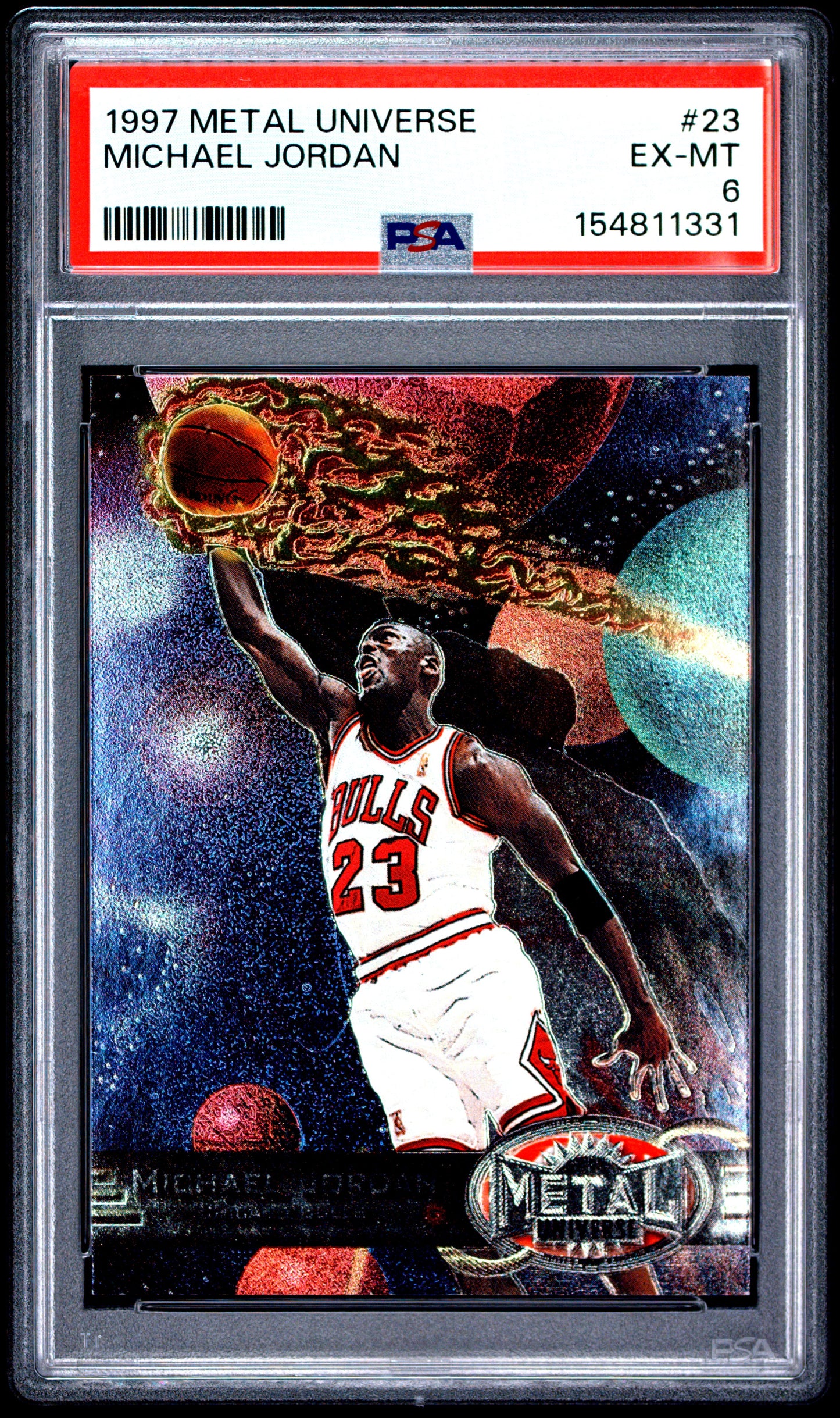 Michael Jordan 1997 Metal Universe #23 PSA 6 Ex-Mint 1331