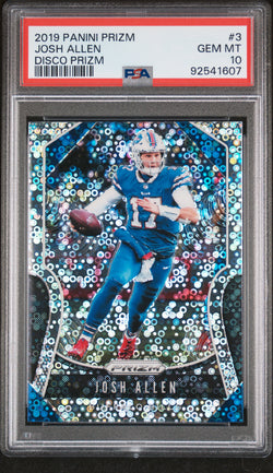 Josh Allen 2019 Panini Prizm #3 Disco Prizm PSA 10 Gem Mint