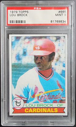 Lou Brock 1979 Topps #665 PSA 9 Mint