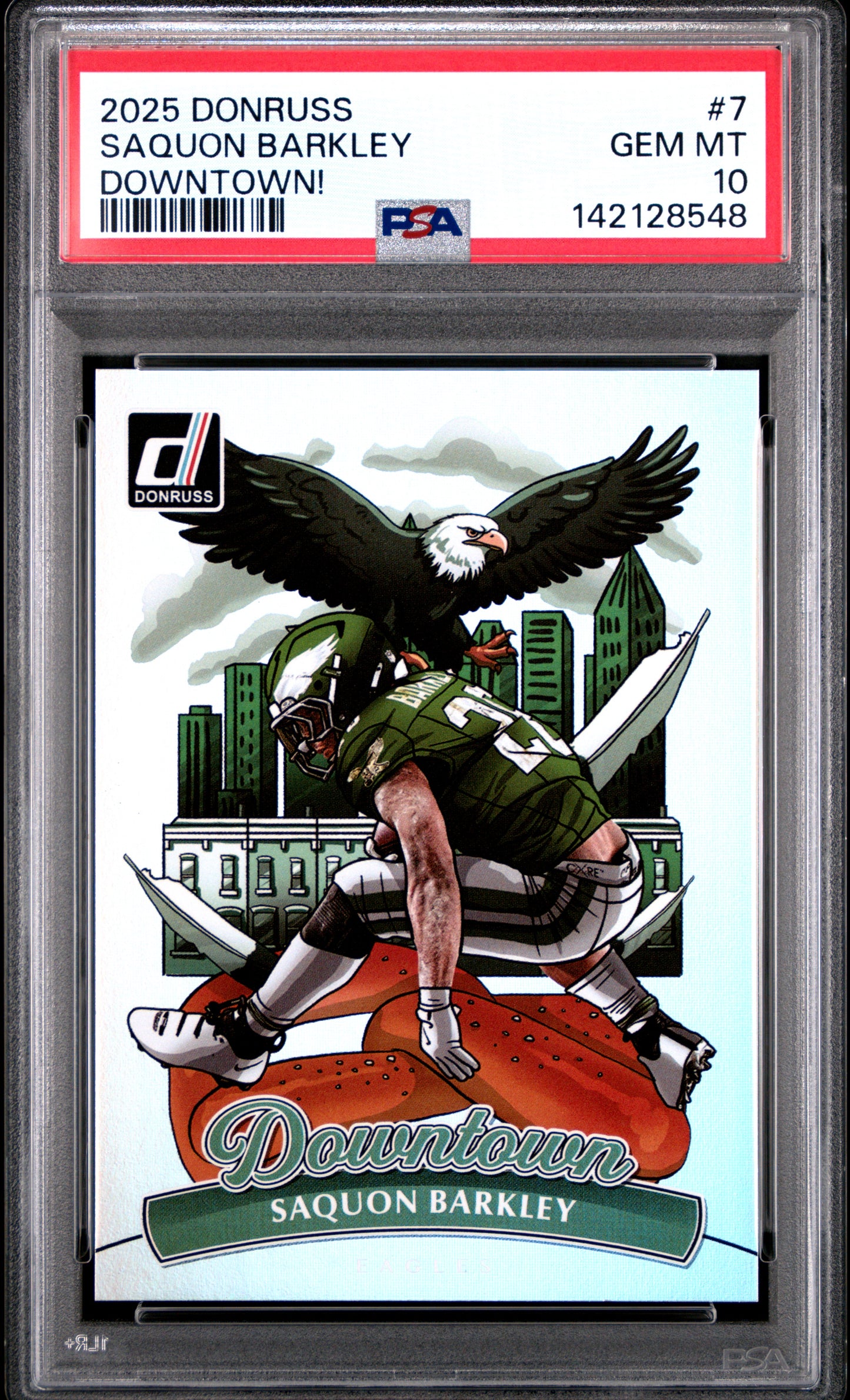Saquon Barkley 2025 Donruss Downtown PSA 10 Gem Mint