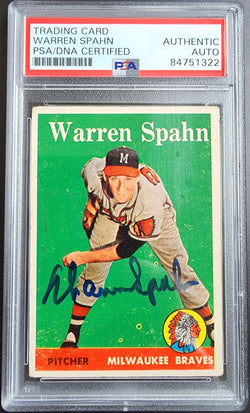 Warren Spahn 1958 Topps #270 PSA/DNA Auto PSA Auth