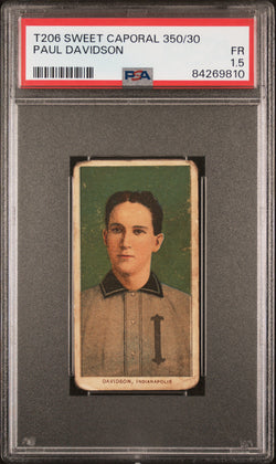 Paul Davidson 1909-11 T206 Sweet Caporal 350/30 PSA 1.5 Fair