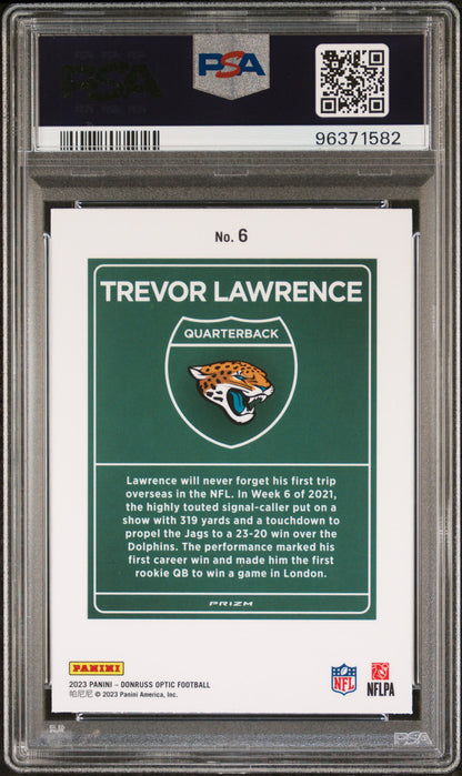 Trevor Lawrence 2023 Donruss Optic Downtown PSA 10 Gem Mint