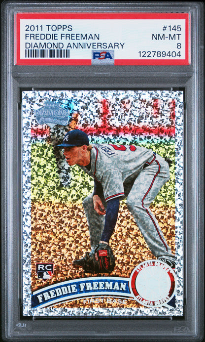 Freddie Freeman 2011 Topps Rookie #145 Diamond Anniversary PSA 8 Nm-Mint