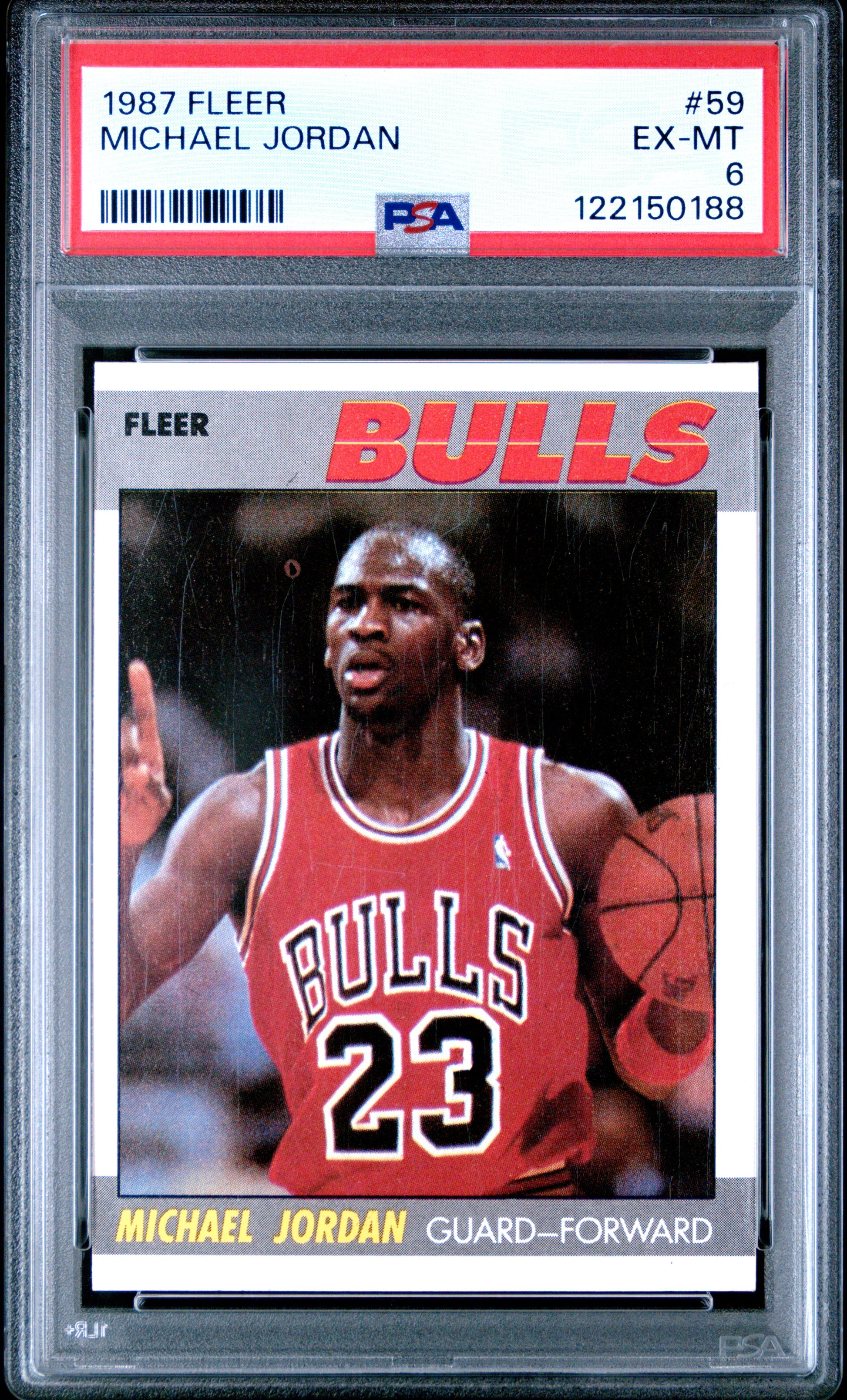 Michael Jordan 1987 Fleer #59 PSA 6 Ex-Mint 0188