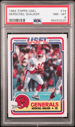 Herschel Walker 1984 Topps USFL #74 PSA 8 Nm-Mint