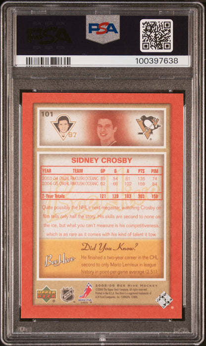 Sidney Crosby 2005 Upper Deck Beehive Red Rookie #101 PSA 10 Gem Mint