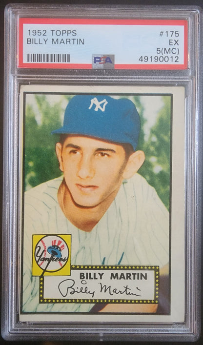 Billy Martin 1952 Topps #175 PSA 5 MC