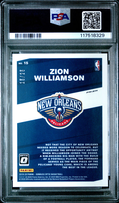 Zion Williamson 2019 Panini Donruss Optic My House Pink #15/25 PSA 10 Gem Mint