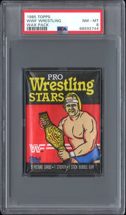 1985 Topps WWF Wrestling Unopened Pack PSA 8 Nm-Mint 2744