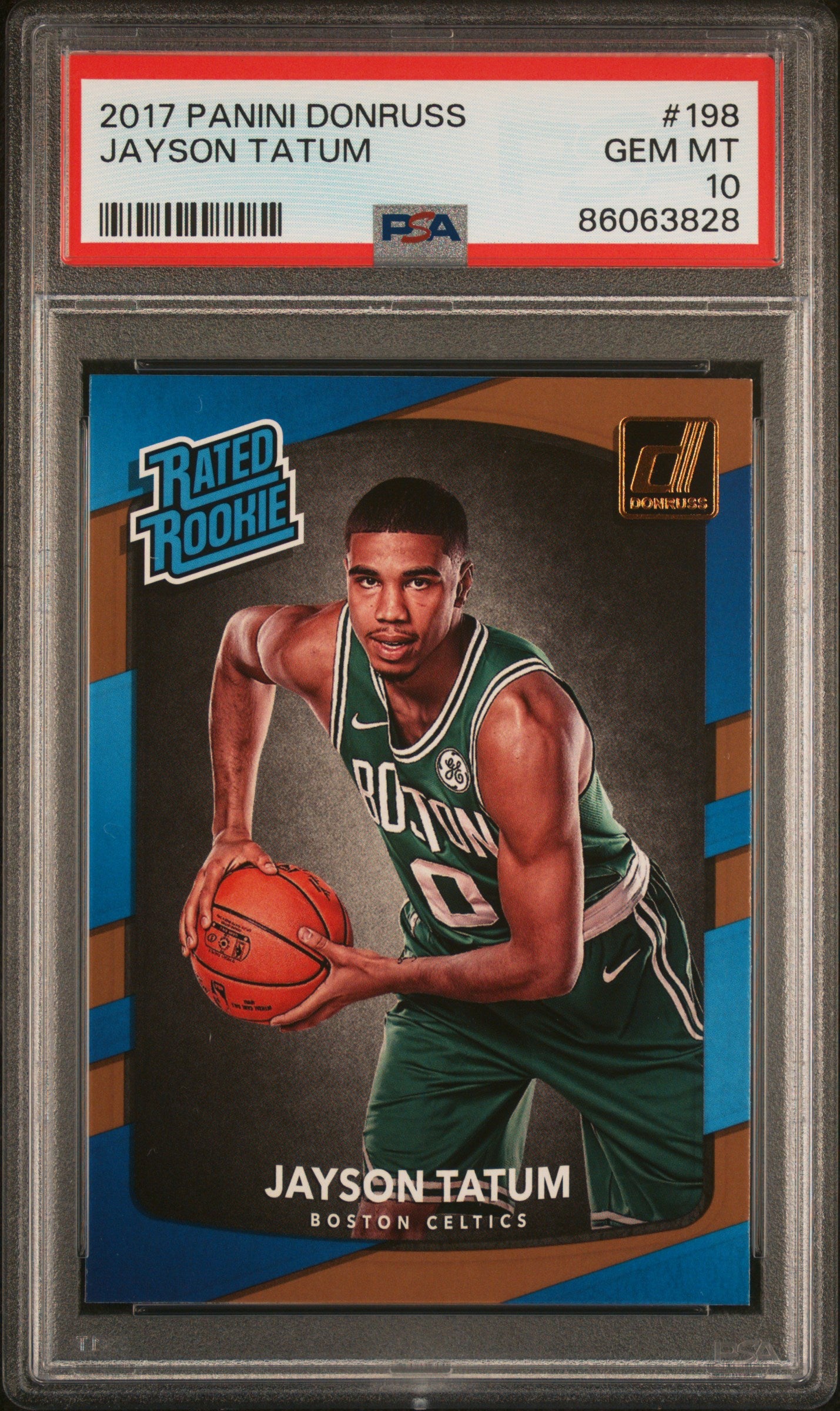 Jayson Tatum 2017 Donruss #198 PSA 10 Gem Mint