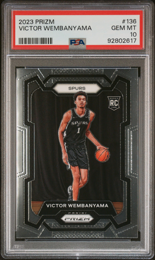 Victor Wembanyama 2023 Panini Prizm Rookie #136 PSA 10 Gem Mint 2617