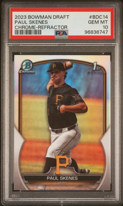 Paul Skenes 2023 Bowman Chrome Draft Refractor PSA 10 Gem Mint