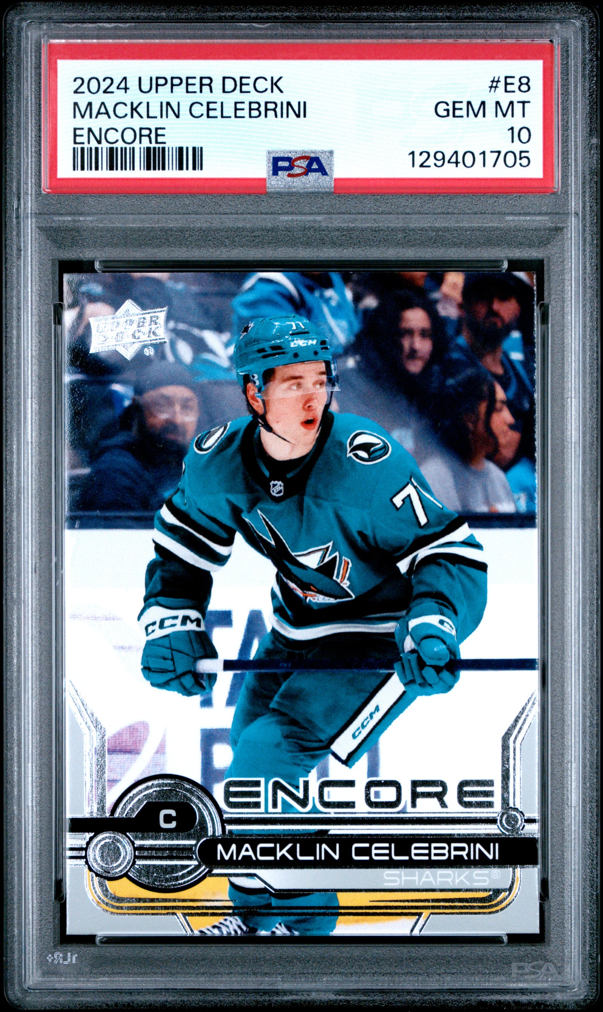 Macklin Celebrini 2024 Upper Deck Encore #E8 PSA 10 Gem Mint