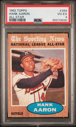 Hank Aaron 1962 Topps All-Star #394 PSA 4 Vg-Ex