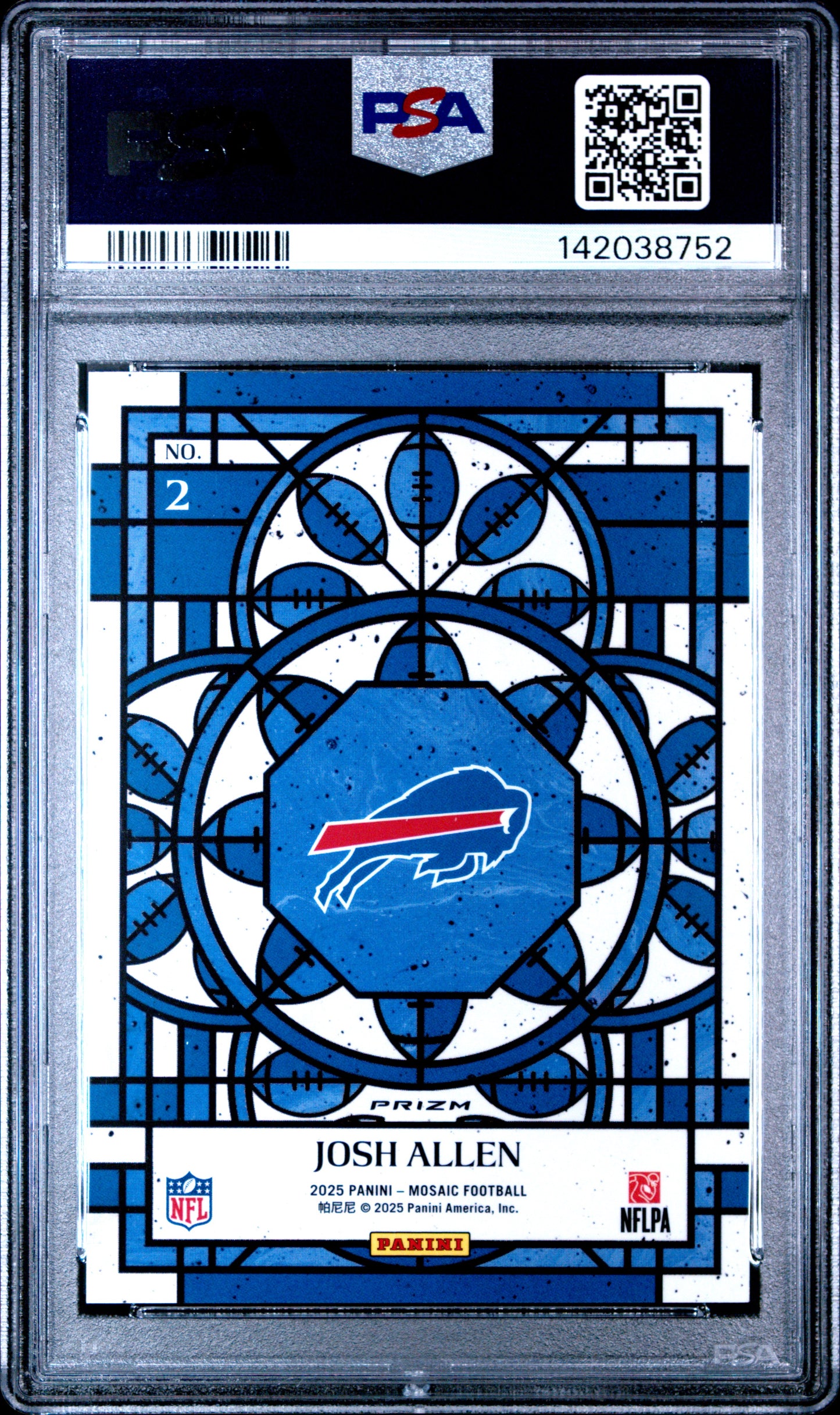 Josh Allen 2025 Mosaic Stained Glass PSA 10 Gem Mint