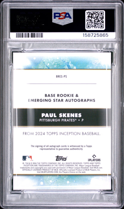 Paul Skenes 2024 Topps Inception Rookie Auto #95/299 PSA 6 Ex-Mint