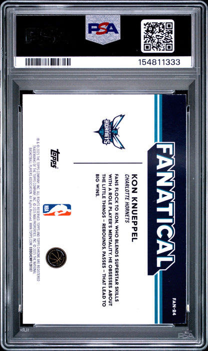Kon Knueppel 2025 Topps Chrome Fanatical Rookie PSA 10 Gem Mint