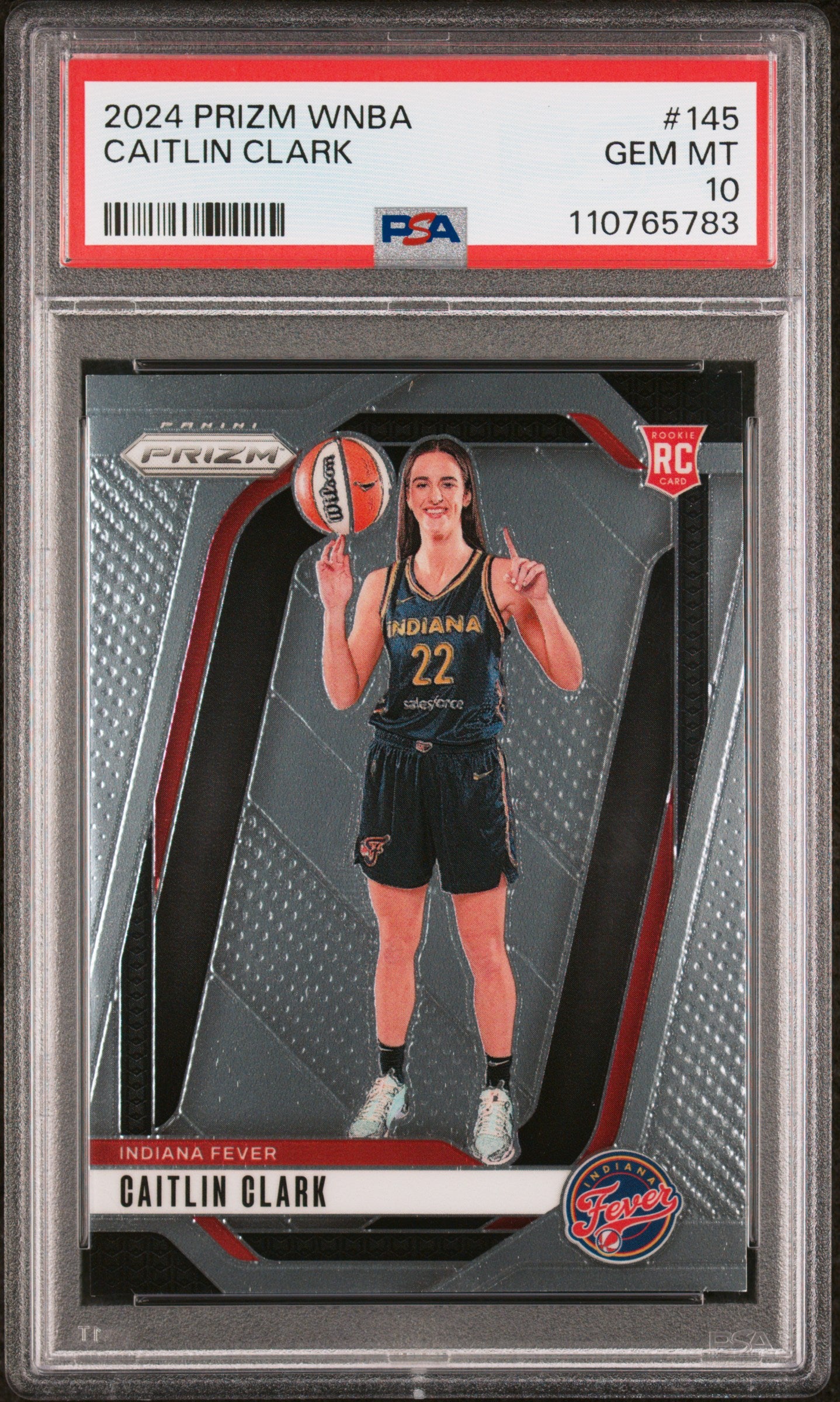 Caitlin Clark 2024 Panini Prizm WNBA Rookie #145 PSA 10 Gem Mint 5783