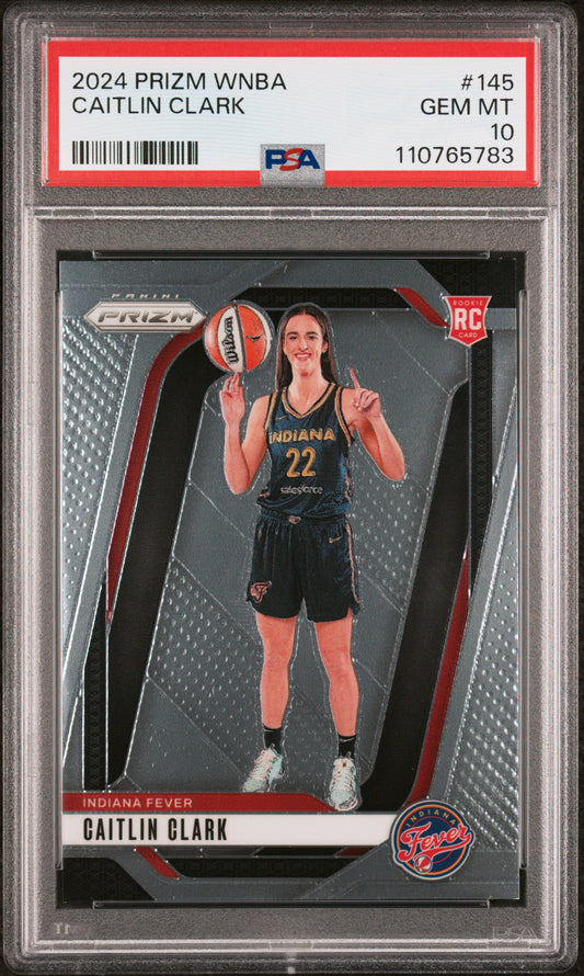 Caitlin Clark 2024 Panini Prizm WNBA Rookie #145 PSA 10 Gem Mint 5783