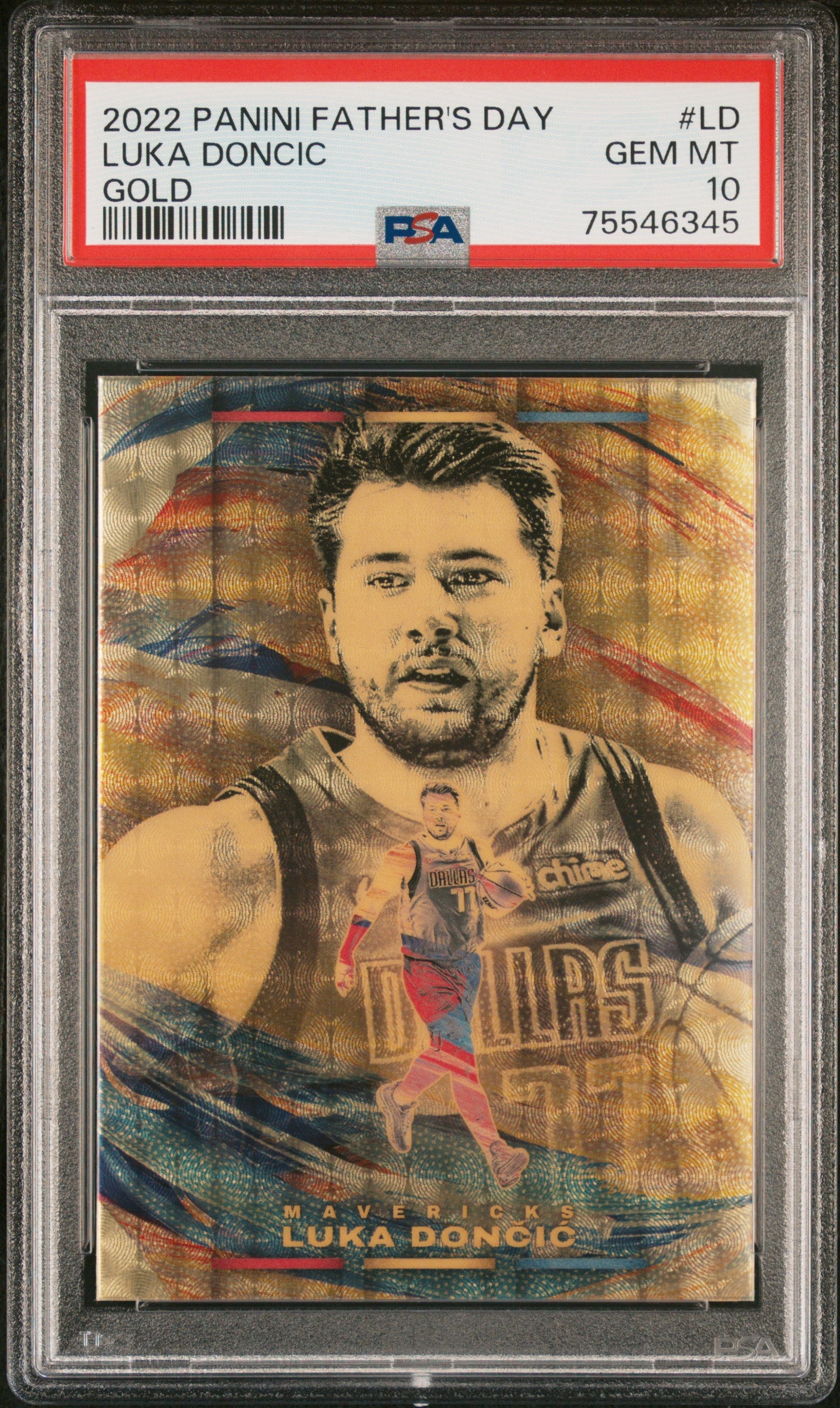 Luka Doncic 2022 Panini Fathers Day Gold PSA 10 Gem Mint