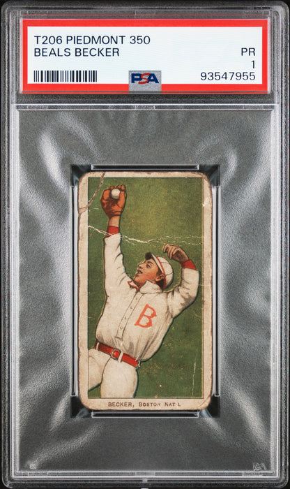 Beals Becker 1909 T206 Piedmont 350 PSA 1 Poor