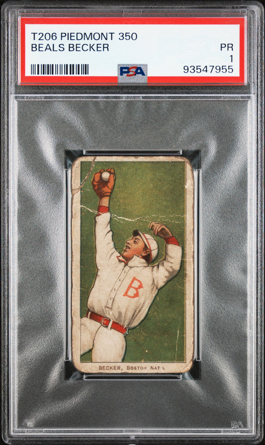 Beals Becker 1909 T206 Piedmont 350 PSA 1 Poor