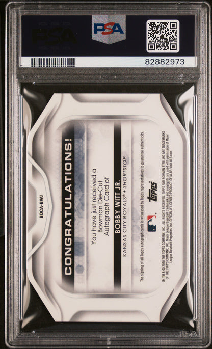 Bobby Witt Jr. 2020 Bowman Sterling Die-Cut Auto #59/99 PSA 10 Gem Mint
