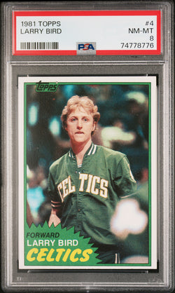 Larry Bird 1981 Topps #4 PSA 8 NM-MINT 8776