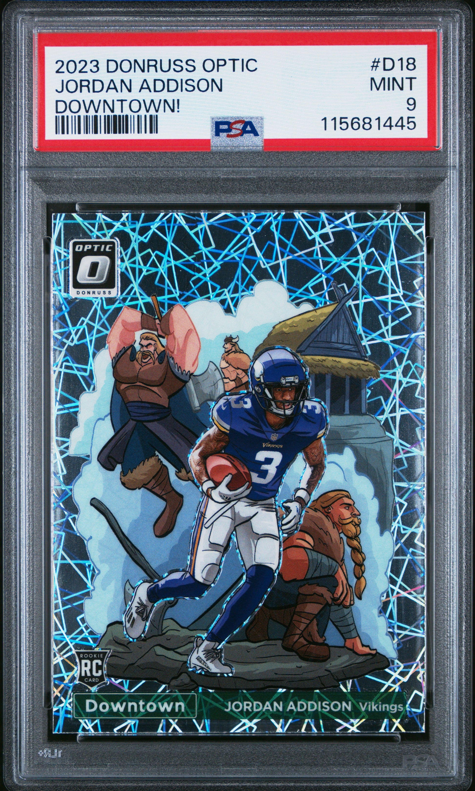 Jordan Addison 2023 Donruss Optic Downtown #D18 PSA 9 Mint