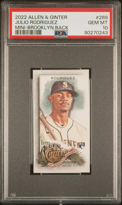 Julio Rodriguez 2022 Topps Allen and Ginter Brooklyn Back Mini #17/25 PSA 10 Gem Mint