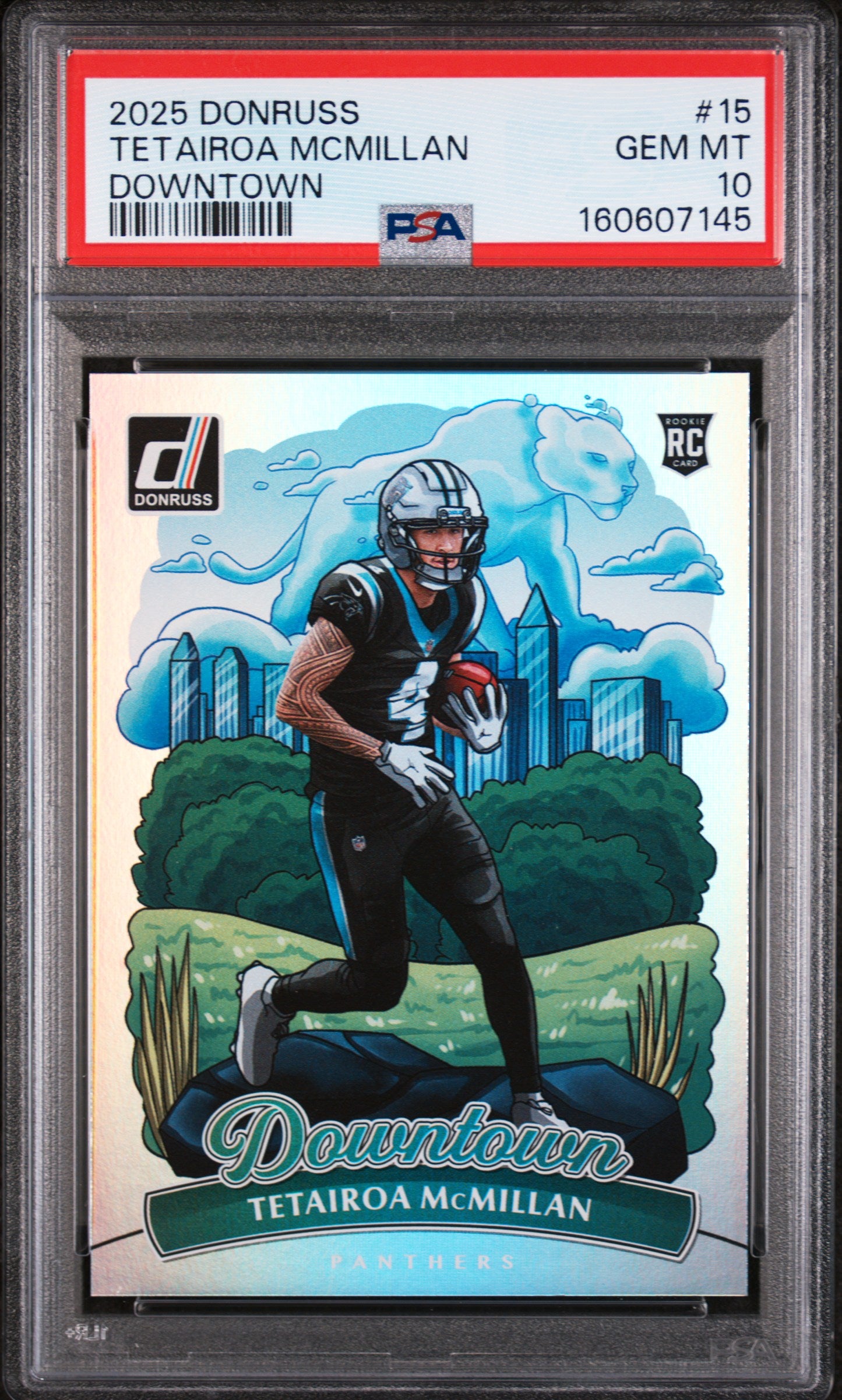 Tetairoa McMillan 2025 Donruss Rookie DOwntown PSA 10 Gem Mint 7145