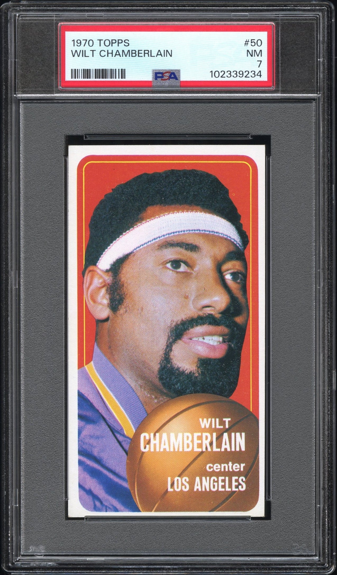 Wilt Chamberlain 1970 Topps #50 PSA 7 Near Mint