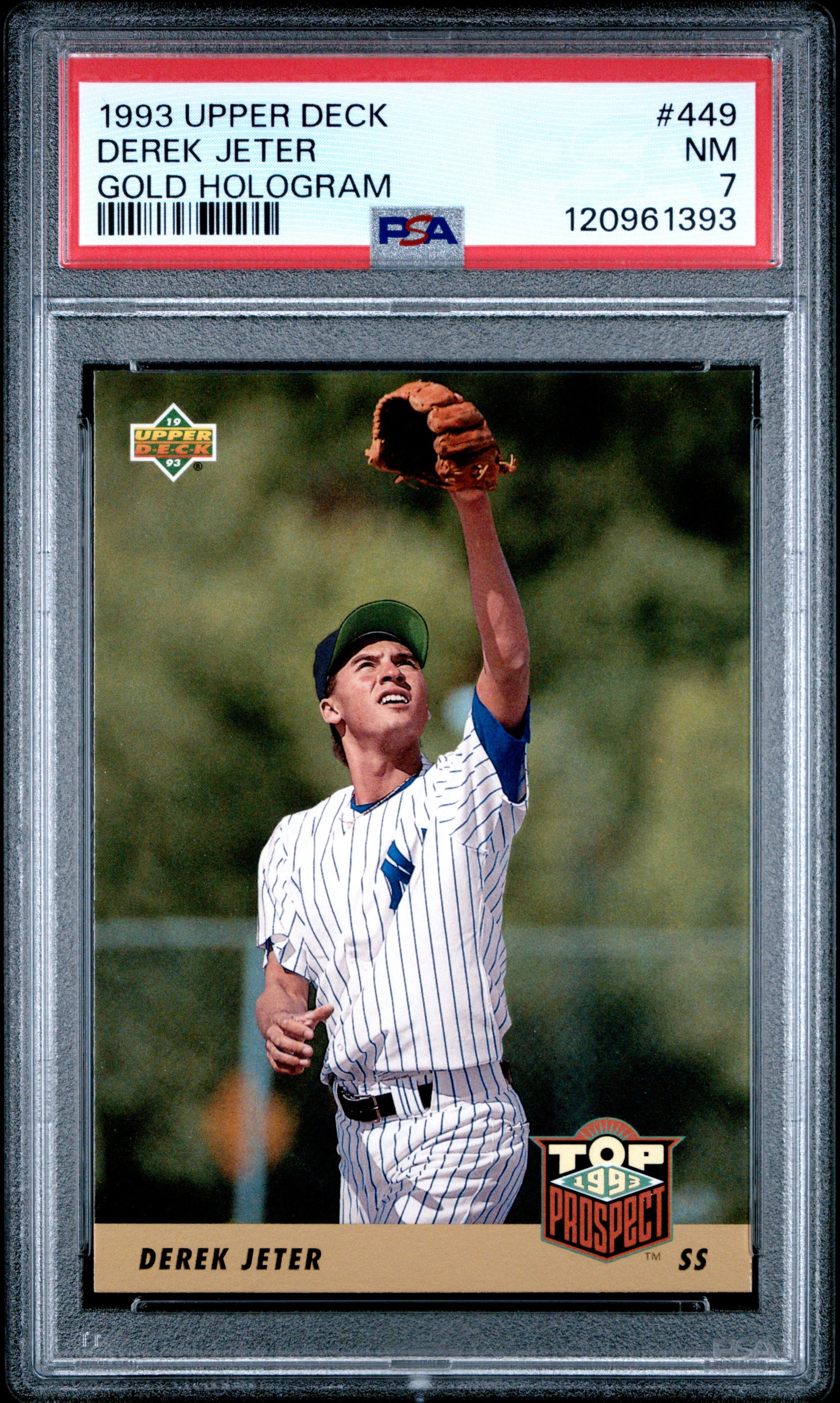 Derek Jeter 1993 Upper Deck Rookie #449 Gold Hologram PSA 7 Near Mint