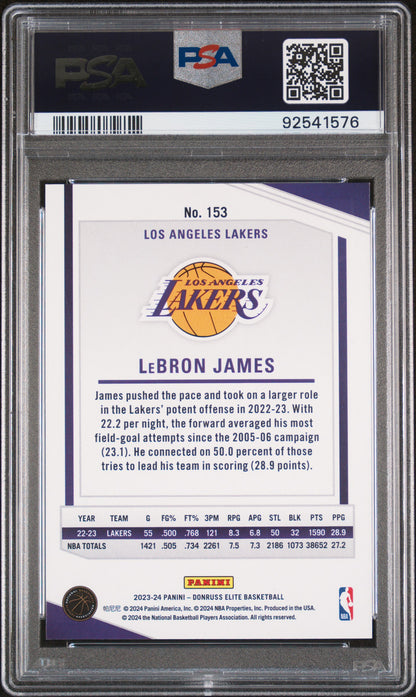 LeBron James 2023 Donruss Elite #153 Mixorama PSA 9 Mint