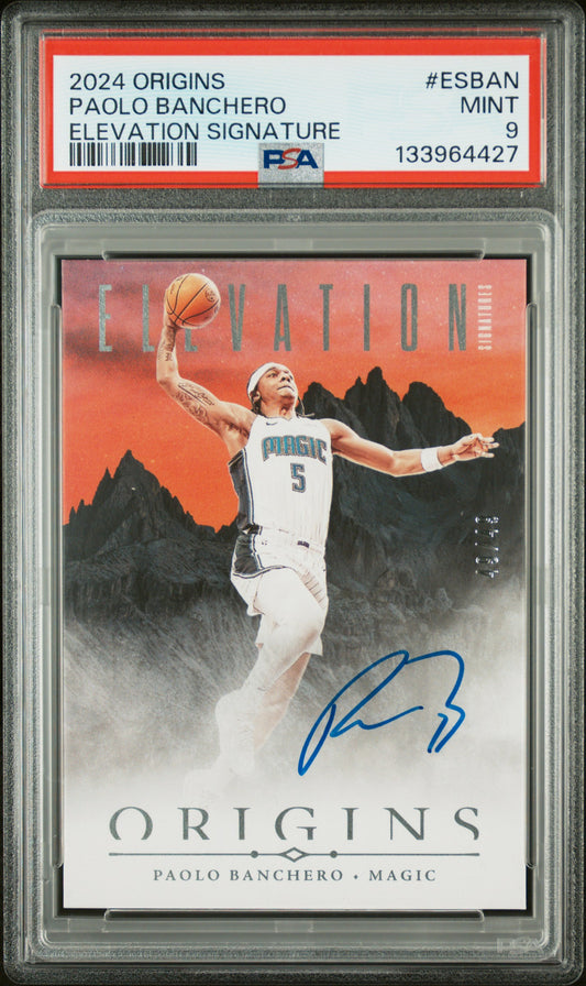Paolo Banchero 2024 Panini Origins Elevation Autograph #49/49 PSA 9 Mint