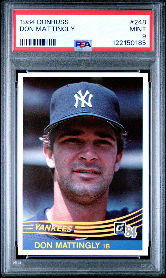Don Mattingly 1984 Donruss Rookie #248 PSA 9 Mint 0185