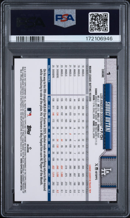 Shohei Ohtani 2026 Topps Chrome Image Variation Gold Refractor PSA 9 Mint